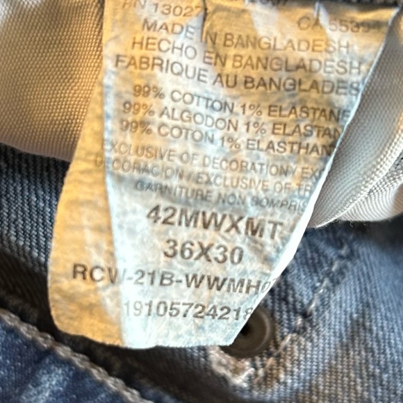 Wrangler 20X mens no. 42 Vintage bootcut jeans size 36x30 slim fit 11” rise Preo - Picture 6 of 6